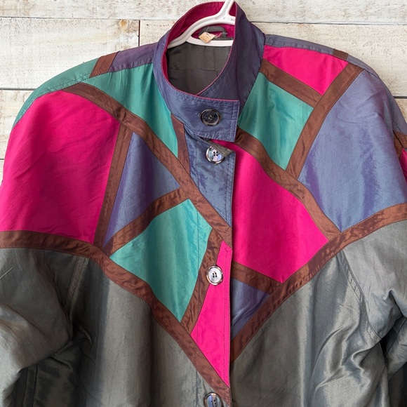 90s Colourful Long Spring Jacket - Picture 7 of 13